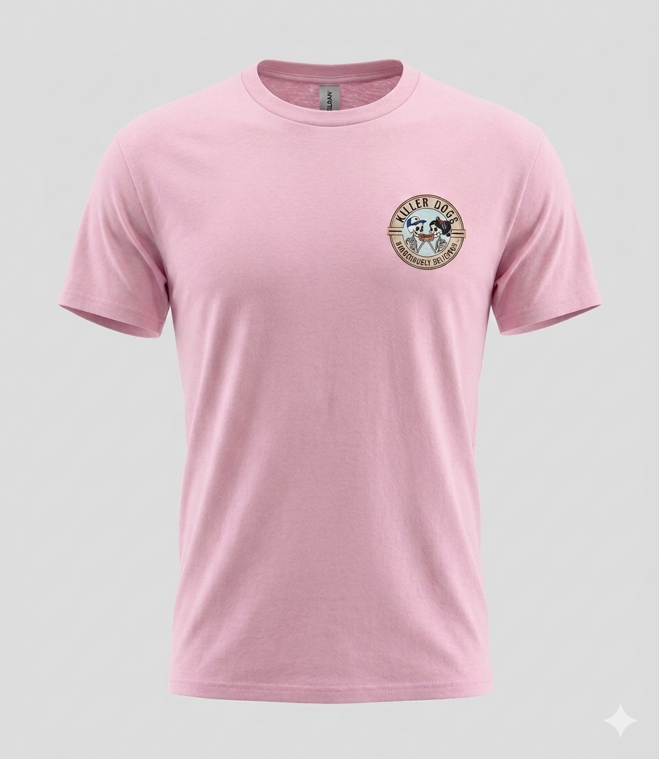 Killer Dogs Short Sleeve LT Pink LOGO T-Shirt