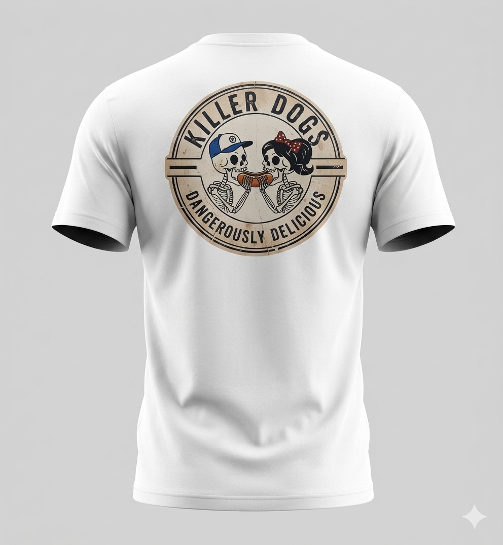 Killer Dogs Short Sleeve white LOGO T-Shirt (Copy)