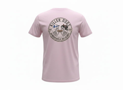 Killer Dogs Short Sleeve LT Pink LOGO T-Shirt