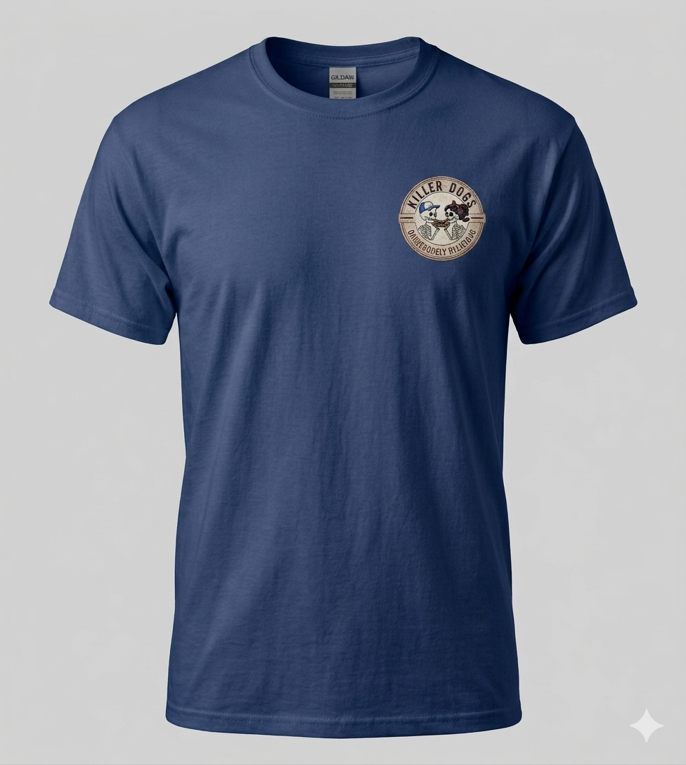Killer Dogs Short Sleeve Navy Blue LOGO T-Shirt